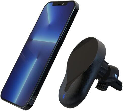 شاحن سيارة لاسلكي مغناطيسي بفتحة تهوية لهاتف iPhone 14/14 Pro13/12 Pro Max/Mini سريع الشحن اللاسلكي حامل هاتف السيارة المغناطيسي in Saudi Arabia