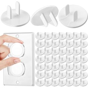 Thyle 200 Pcs Clear Outlet Covers Bulk Child Baby Proofing Proof Plug Covers for Electrical Outlets Easy Install Socket Sturdy Safe Secure Baby Proofing Kit for Home Office Bulk