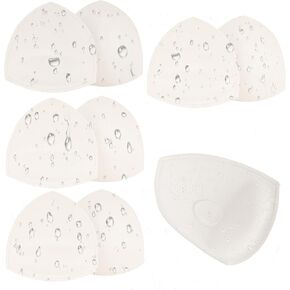 SERMICLE Waterproof Swimsuit Bra Pad Inserts 4 Pairs, Push up Bra Pads Sewn Padded for Bikini Sports Bra A/B or C/D,D/E Cup