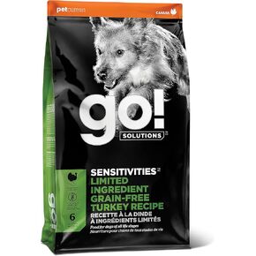 Go! Solutions Sensitivities Limited Ingredients Dry Dog Food - Grain-Free Turkey Recipe - Complete & Balanced Nutrition for All Life Stages, 12 lbs