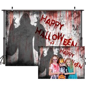 LTLYH 7X5ft Bloody Halloween Backdrop Fabric Dripping Blood Ghost Shadow Photo Backdrops for Photoshoot Horror Halloween Party Banner Portrait Photo Booth Backdrop Props A066 BS-78U6-YFSD