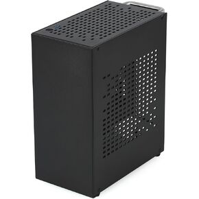 A07 Black Aluminium Desktop Mini-ITX Computer Chassis with PCIE 4.0 Raiser