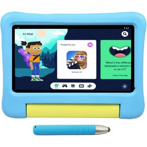 Kids Tablet, Toddler Tablets,7 inch HD IPS Screen, Android 12, Quad Core 2.0 Ghz, 6 GB+64 GB, 5G WiFi, 3500 Mah Battery, Parental Controls, EVA Kid-Proof Case with Stylus (Blue)