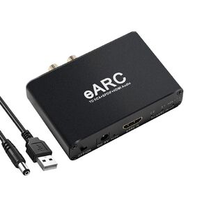 Tianle eArc to RCA+SPDIF+HDMI Audio Converter,RCA 3.5mm Audio Adapter,24bit/192KHz Audio Sampling Rate,ARC Audio Return, HD 5.1 and HD 7.1 Channels,Supports eARC & ARC inputs