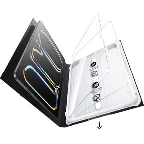 SmartDevil 2 Pack Screen Protector for iPad Air 11‑inch 2024 (M2) with Easy Installation SmartPull Box, 9H Clear Tempered Glass Film, Anti-Shatter, Bubble Free,Dust-Free