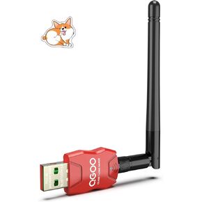 محول بلوتوث طويل المدى من الفئة 1 للكمبيوتر الشخصي، محول بلوتوث USB QGOO للكمبيوتر الشخصي 5.3+EDR، جهاز استقبال بلوتوث دونجل يدعم Windows10/8.1/8/7 (أحمر-237)