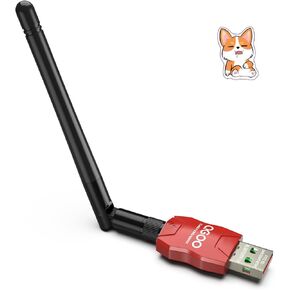 Class 1 Long Range Bluetooth Adapter for PC, QGOO USB Bluetooth Adapter for PC 5.3+EDR, Bluetooth Dongle Bluetooth Receiver Support Windows10/8.1/8/7（red-005）