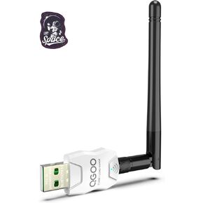 Class 1 Long Range Bluetooth Adapter for PC, QGOO USB Bluetooth Adapter for PC 5.3+EDR, Bluetooth Dongle Bluetooth Receiver Support Windows10/8.1/8/7（white-211）