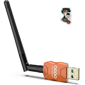 Class 1 Long Range Bluetooth Adapter for PC, QGOO USB Bluetooth Adapter for PC 5.3+EDR, Bluetooth Dongle Bluetooth Receiver Support Windows10/8.1/8/7（orange-174）