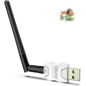 Class 1 Long Range Bluetooth Adapter for PC, QGOO USB Bluetooth Adapter for PC 5.3+EDR, Bluetooth Dongle Bluetooth Receiver Support Windows10/8.1/8/7（white-044）