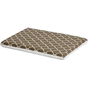 MidWest Homes for Pets Quiet Time Teflon Defender Dog Beds; Pet Beds Designed to Fit Folding Metal Dog Crates, Brown & White Geometric Pattern, 30-Inch