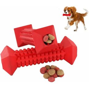 Dog Chew Toys for Aggressive Chewers – Tough Chew Toys for Dogs with Treat Dispenser – Indestructible Rubber Dog Toy for Teeth Cleaning – Chew Bones for Large Dogs