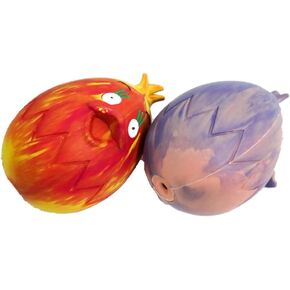 Dog Toys for Aggressive Chewers, Dog Teeth Cleaning Toothbrush Toy, Interactive Tough Durable (2 Packs Eggs)