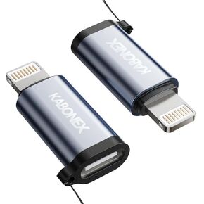 [Apple MFi Certified] USB C to Lightning Adapter | 27W PD Fast Charging | Compatible with iPhone iPad iPod | Type C to Lightning Adapter - 2 Pack