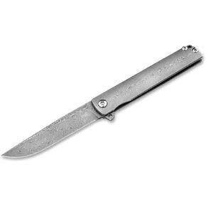 Boker Plus Gemma Damast - 2.52" Damascus Blade with Damascus Scale and Clip with Framelock - 01BO358DAM