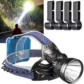 BXE Rechargeable Waterproof LED Headlamp, 100000 Lumen, 4 Modes, USB Rechargeable, IPX4 Waterproof, Suitable for Outdoor Activities