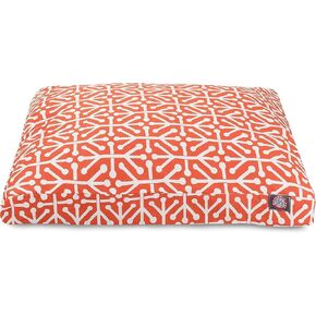 Orange Aruba Large Rectangle Indoor Outdoor Pet Dog Bed With Removable Washable Cover By Majestic Pet Products