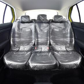 10 Pcs Disposable Car Seat Cover for Back Seat Cover Plastic Back Seat Cover Universal Clear Vehicle Seat Protector Anti-Dirty Dustproof Waterproof Car Chair Covers for Auto