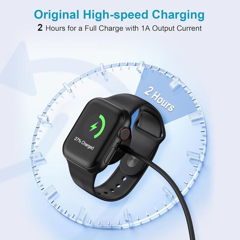 شاحن ساعة مغناطيسي USB C، شاحن لاسلكي مغناطيسي iWatch 3FT USB نوع C كابل شحن سريع بديل لسلسلة ساعات Apple 9/8/7/6/SE2/SE/5/4/3/2/1/Ultra 2/Ultra Wireless قاعدة شحن in Kuwait