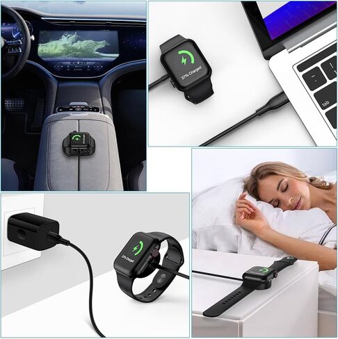 شاحن ساعة مغناطيسي USB C، شاحن لاسلكي مغناطيسي iWatch 3FT USB نوع C كابل شحن سريع بديل لسلسلة ساعات Apple 9/8/7/6/SE2/SE/5/4/3/2/1/Ultra 2/Ultra Wireless قاعدة شحن in Kuwait