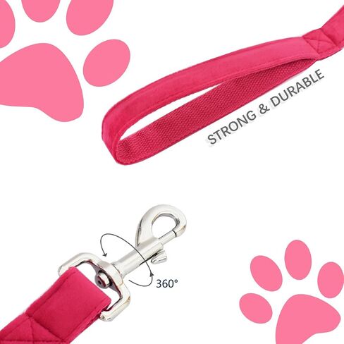 Bubblepup Velvet Dog Leash, 6ft/4ft Heavy Duty Dog Leash for Small Medium Large Dogs Training Leash in Saudi Arabia