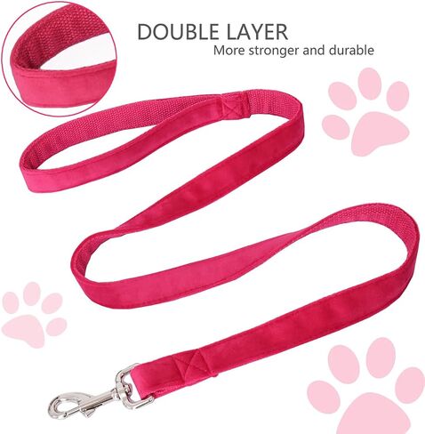 Bubblepup Velvet Dog Leash, 6ft/4ft Heavy Duty Dog Leash for Small Medium Large Dogs Training Leash in Saudi Arabia