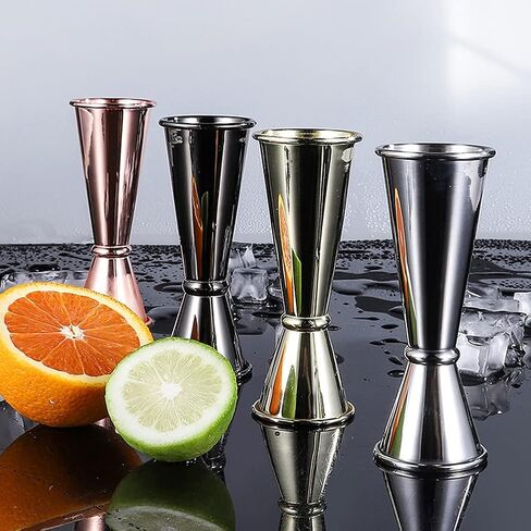 1 Pack Double Cocktail Jigger,Angzhili Stainless Steel Bar Jiggers with Measures, 2 oz/1 oz Jigger for Bartending,Bar Tools Used for Bar,Home Party,Bar Measuring Jigger (Gold) in Saudi Arabia