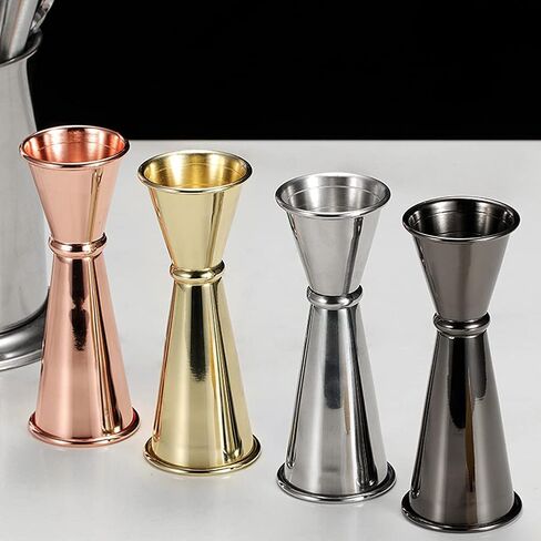 1 Pack Double Cocktail Jigger,Angzhili Stainless Steel Bar Jiggers with Measures, 2 oz/1 oz Jigger for Bartending,Bar Tools Used for Bar,Home Party,Bar Measuring Jigger (Gold) in Saudi Arabia