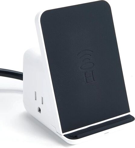 HALO Wireless Charging Pad with 3 USB Ports & 2 AC Outlets, Phone Charging Station for up to Five Devices, Navy in Kuwait