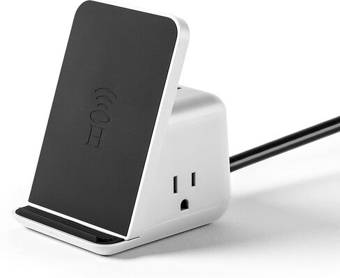 HALO Wireless Charging Pad with 3 USB Ports & 2 AC Outlets, Phone Charging Station for up to Five Devices, Navy in Kuwait