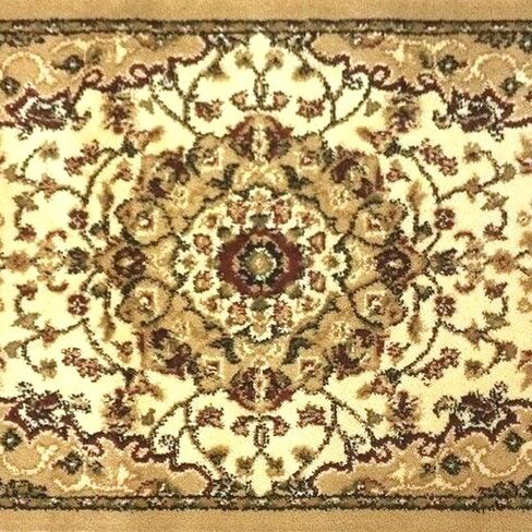 سجادة منطقة على الطراز الفارسي من مجموعة Flash Furniture Mersin - ألياف أوليفين عنابي غير قابلة للتساقط - 3 × 15 بوصة - ظهر من الجوت - للممر، المدخل، غرفة النوم، غرفة المعيشة in Kuwait