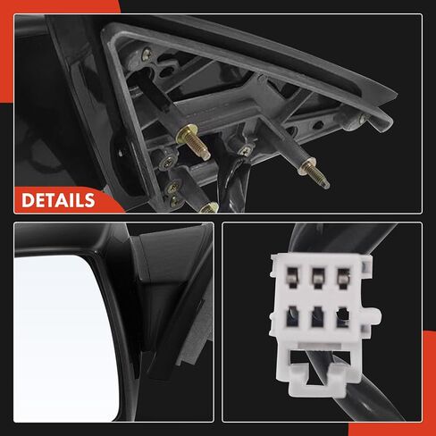 A-Premium Right Passenger Side Power Door Mirror - Compatible with Chevy Impala 2006-2013, Impala Limited 2014-2016 - Non-Heated, Non-Folding, Black - Outside Rear View Mirror - Replace# 20759190 in Saudi Arabia
