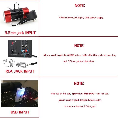 QOFOWIN USB Bluetooth Receiver Adapter, Wireless Audio Adapter Car Kit Music Receiver for Home Stereo/Car Stereo Sound System Speakers with 3.5mm Cable.(Aux in) (Yet-M1). in Kuwait