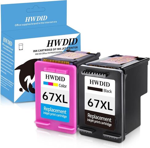 65XL Ink Cartridges Black Color Combo Pack High Yield Replacement for HP Ink 65 65XL Work with HP Deskjet 3755 3772 3700 3722 3752 2600 2622 Envy 5055 5000 5070 5052 Printer (1Black,1Tri-Color) in Saudi Arabia