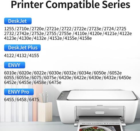 65XL Ink Cartridges Black Color Combo Pack High Yield Replacement for HP Ink 65 65XL Work with HP Deskjet 3755 3772 3700 3722 3752 2600 2622 Envy 5055 5000 5070 5052 Printer (1Black,1Tri-Color) in Saudi Arabia