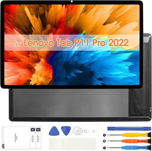 استبدال الشاشة لجهاز Lenovo Tab P11 Pro (الجيل الثاني) 2022 TB132FU TB138FC شاشة LCD رقمية تعمل باللمس مع طقم إصلاح (أسود، 11.2 بوصة) in Saudi Arabia