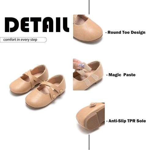Flaryzone Toddler/Little Girls' Ballerina Flat Mary Jane Princess Dress Shoes - Wedding School Party in Saudi Arabia