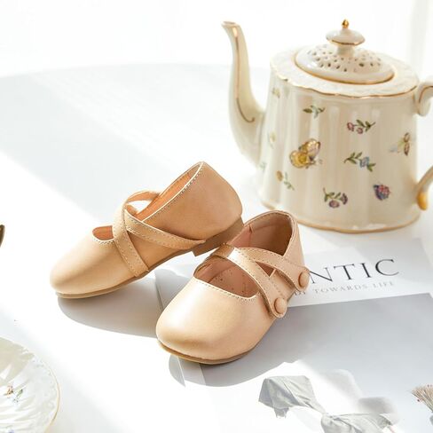 Flaryzone Toddler/Little Girls' Ballerina Flat Mary Jane Princess Dress Shoes - Wedding School Party in Saudi Arabia