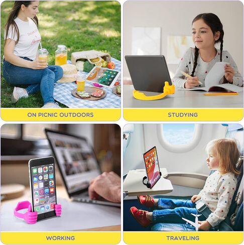 8 Pcs Thumbs up Cell Phone Stands Universal Cell Phone Holder Flexible Mobile Phones Stand Adjustable Smartphone Stand Holder Tablet Holder for Desk Offices Bedrooms Airplanes Travel (Multi Color) in Saudi Arabia