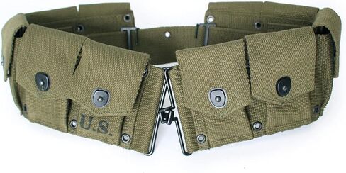 (Pack of 2) M1 Garand 10 Pocket Canvas Ammunition Belt WWII Springfield Bandolier (OD Green) in Saudi Arabia