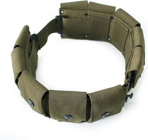 (Pack of 2) M1 Garand 10 Pocket Canvas Ammunition Belt WWII Springfield Bandolier (OD Green) in Saudi Arabia