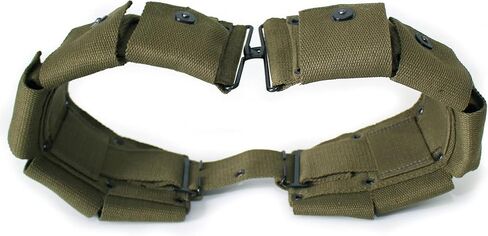 (Pack of 2) M1 Garand 10 Pocket Canvas Ammunition Belt WWII Springfield Bandolier (OD Green) in Saudi Arabia