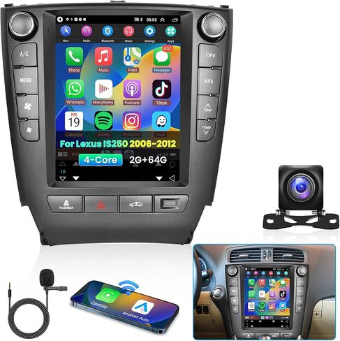 HiFi 2+64G Android 13 CarPlay Stereo for Lexus IS250 2006-2012, Built-in Wireless CarPlay Radio with Android Auto, 9.7 Inch Touch Screen GPS Navi Backup Camera/Mirror Link/Bluetooth/WiFi/SWC DSP in Saudi Arabia