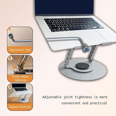 360° Rotating Adjustable Laptop Stand&Metal Phone Holder Perfect for Work,Painting,Office,Travel,Home,Fits MacBook & Laptops up to13-17",Dual Rotary Shaft,Folding Design-Purple& Pink in Saudi Arabia