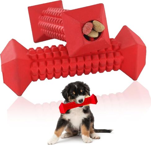 Dog Chew Toys for Aggressive Chewers – Tough Chew Toys for Dogs with Treat Dispenser – Indestructible Rubber Dog Toy for Teeth Cleaning – Chew Bones for Large Dogs in Saudi Arabia