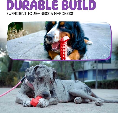 Dog Chew Toys for Aggressive Chewers – Tough Chew Toys for Dogs with Treat Dispenser – Indestructible Rubber Dog Toy for Teeth Cleaning – Chew Bones for Large Dogs in Saudi Arabia