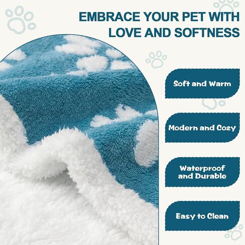 Waterproof Blanket for Dog Puppy Cat, Cute 3D Textured Flower Dog Blanket for Bed Couch Sofa, Soft Liquid Pee Proof Pet Blanket for Furniture Protector, 30"x40", Purple in Saudi Arabia