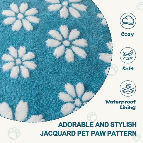 Waterproof Blanket for Dog Puppy Cat, Cute 3D Textured Flower Dog Blanket for Bed Couch Sofa, Soft Liquid Pee Proof Pet Blanket for Furniture Protector, 30"x40", Purple in Saudi Arabia
