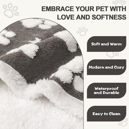 Waterproof Blanket for Dog Puppy Cat, Cute 3D Textured Flower Dog Blanket for Bed Couch Sofa, Soft Liquid Pee Proof Pet Blanket for Furniture Protector, 30"x40", Purple in Saudi Arabia