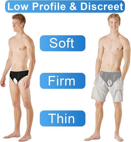 Inguinal Hernia Belt for Women & Men | Adjustable Groin Straps | Customizable Fit with 4 Removable Pads for Single & Double Support | Comfortable Truss for Before or After Surgery| One Size Fits Most in Saudi Arabia